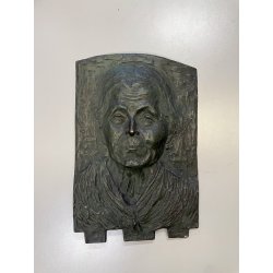 antico BASSORILIEVO in BRONZO ritratto femminile FIRMATO G. BIANCHI primi '900