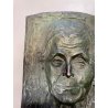 antico BASSORILIEVO in BRONZO ritratto femminile FIRMATO G. BIANCHI primi '900