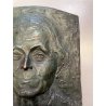 antico BASSORILIEVO in BRONZO ritratto femminile FIRMATO G. BIANCHI primi '900
