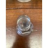 SET LIQUORE ROSOLIO Art Decò CRISTALLO MOLATO RIGHE DECANTER + 12 CALICI 6 cm/h