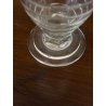 SET LIQUORE ROSOLIO Art Decò CRISTALLO MOLATO RIGHE DECANTER + 12 CALICI 6 cm/h