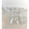 SET 6 COPPETTA Art Decò DESSERT GELATO CRISTALLO MOLATO RIGHE ORIZZONTALI ø9,7cm