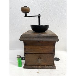 ANTICO GRANDE MACININO macina CAFFE PEPE GRINDER LEGNO rustico primi '900