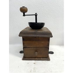 ANTICO GRANDE MACININO macina CAFFE PEPE GRINDER LEGNO rustico primi '900