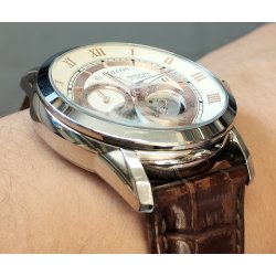Bulova Automatic Skeleton OROLOGIO POLSO ACCIAIO 21 jewels 96A172 Vintage 24 ORE