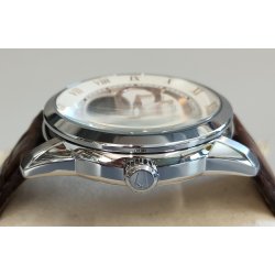 Bulova Automatic Skeleton OROLOGIO POLSO ACCIAIO 21 jewels 96A172 Vintage 24 ORE