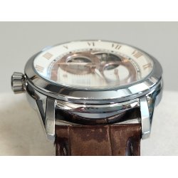 Bulova Automatic Skeleton OROLOGIO POLSO ACCIAIO 21 jewels 96A172 Vintage 24 ORE