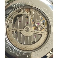 Bulova Automatic Skeleton OROLOGIO POLSO ACCIAIO 21 jewels 96A172 Vintage 24 ORE