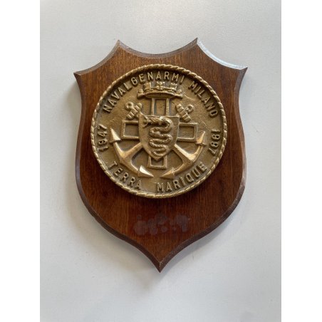 CREST commemorativo in LEGNO e METALLO Navalgenarmi Milano 1947-1997
