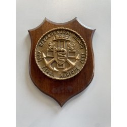 CREST commemorativo in LEGNO e METALLO Navalgenarmi Milano 1947-1997