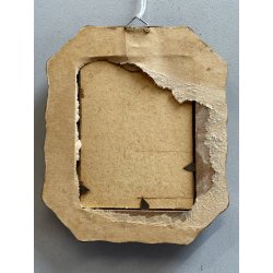 antica MINIATURA dipinto SCENA EQUESTRE di CACCIA cornice DORATA stile barocco