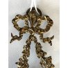 ANTICA piccola CORNICE LIBERTY francese PORTA FOTO bronzo dorato MEDAGLIONE