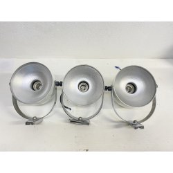 LOTTO 3 FARETTO VINTAGE PARETE METALLO BIANCO SPOTLIGHT WALL LAMP APPLIQUE '70