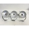 LOTTO 3 FARETTO VINTAGE PARETE METALLO BIANCO SPOTLIGHT WALL LAMP APPLIQUE '70