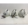 LOTTO 3 FARETTO VINTAGE PARETE METALLO BIANCO SPOTLIGHT WALL LAMP APPLIQUE '70