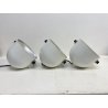 LOTTO 3 FARETTO VINTAGE PARETE METALLO BIANCO SPOTLIGHT WALL LAMP APPLIQUE '70