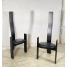 COPPIA SEDIA Vico Magistretti MOD. Golem ANNI 70 LEGNO LACCATO Poggi ITALIA