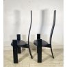 COPPIA SEDIA Vico Magistretti MOD. Golem ANNI 70 LEGNO LACCATO Poggi ITALIA