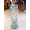 GRANDE VASO VETRO TRASPARENTE a SPIRALE "VE A" Vetreria Etrusca" ø 19 x 56 cm/h