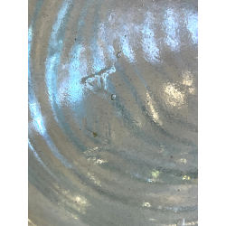 GRANDE VASO VETRO TRASPARENTE a SPIRALE "VE A" Vetreria Etrusca" ø 19 x 56 cm/h