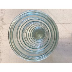 GRANDE VASO VETRO TRASPARENTE a SPIRALE "VE A" Vetreria Etrusca" ø 19 x 56 cm/h