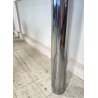 TAVOLO PRANZO DESIGN ATTR. Marco Zanuso ANNI 70 METALLO CROMATO VETRO TABLE GLAS