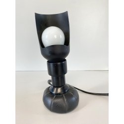 LAMPADA TAVOLO ORIENTABLE DESIGN Gino Sarfatti MOD 600/P ARTELUCE NERA USURE '60