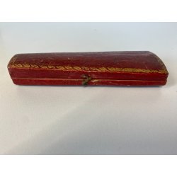 BOCCHINO PER SIGARETTA VINTAGE AMBRA SCHIUMA DECORO SCOLPITO PIUME CUSTODIA '900