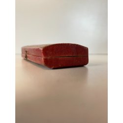 BOCCHINO PER SIGARETTA VINTAGE AMBRA SCHIUMA DECORO SCOLPITO PIUME CUSTODIA '900