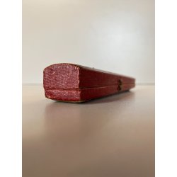 BOCCHINO PER SIGARETTA VINTAGE AMBRA SCHIUMA DECORO SCOLPITO PIUME CUSTODIA '900
