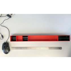PORTA OGGETTI MATITE KARTELL 4643 DESIGN Pio Manzù ABS ROSSO NERO 60cm VINTAGE