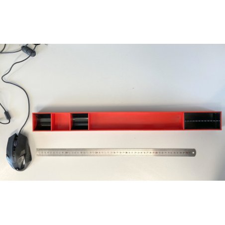 PORTA OGGETTI MATITE KARTELL 4643 DESIGN Pio Manzù ABS ROSSO NERO 60cm VINTAGE