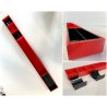 PORTA OGGETTI MATITE KARTELL 4643 DESIGN Pio Manzù ABS ROSSO NERO 60cm VINTAGE