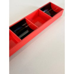 PORTA OGGETTI MATITE KARTELL 4643 DESIGN Pio Manzù ABS ROSSO NERO 60cm VINTAGE