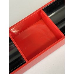 PORTA OGGETTI MATITE KARTELL 4643 DESIGN Pio Manzù ABS ROSSO NERO 60cm VINTAGE