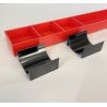 PORTA OGGETTI MATITE KARTELL 4643 DESIGN Pio Manzù ABS ROSSO NERO 60cm VINTAGE