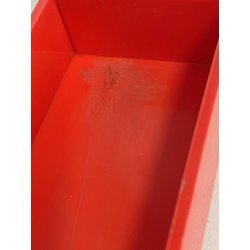 PORTA OGGETTI MATITE KARTELL 4643 DESIGN Pio Manzù ABS ROSSO NERO 60cm VINTAGE