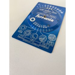 TABELLA POSA VINTAGE Ferrania ALLUMINIO AZZURRO ESPOSIMETRO ANALOGICO DISCO