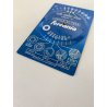 TABELLA POSA VINTAGE Ferrania ALLUMINIO AZZURRO ESPOSIMETRO ANALOGICO DISCO