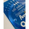 TABELLA POSA VINTAGE Ferrania ALLUMINIO AZZURRO ESPOSIMETRO ANALOGICO DISCO
