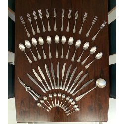 SERVIZIO POSATE da TAVOLA VINTAGE 50 pz FIAP Alessandria D' Italia ART DECO' 900