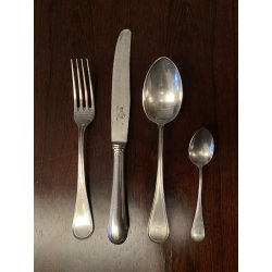 SERVIZIO POSATE da TAVOLA VINTAGE 50 pz FIAP Alessandria D' Italia ART DECO' 900