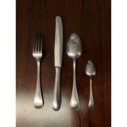 SERVIZIO POSATE da TAVOLA VINTAGE 50 pz FIAP Alessandria D' Italia ART DECO' 900