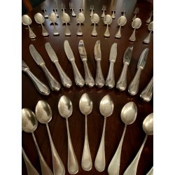 SERVIZIO POSATE da TAVOLA VINTAGE 50 pz FIAP Alessandria D' Italia ART DECO' 900