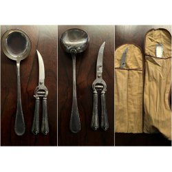 SERVIZIO POSATE da TAVOLA VINTAGE 50 pz FIAP Alessandria D' Italia ART DECO' 900