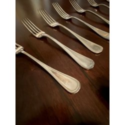 SERVIZIO POSATE da TAVOLA VINTAGE 50 pz FIAP Alessandria D' Italia ART DECO' 900