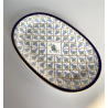 VASSOIO OVALE PORCELLANA Limoges FRANCE DECORO DIPINTO A MANO Pier GRAPPOLI UVA