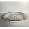 VASSOIO OVALE PORCELLANA Limoges FRANCE DECORO DIPINTO A MANO Pier GRAPPOLI UVA
