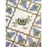 VASSOIO OVALE PORCELLANA Limoges FRANCE DECORO DIPINTO A MANO Pier GRAPPOLI UVA