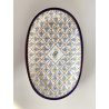 VASSOIO OVALE PORCELLANA Limoges FRANCE DECORO DIPINTO A MANO Pier GRAPPOLI UVA